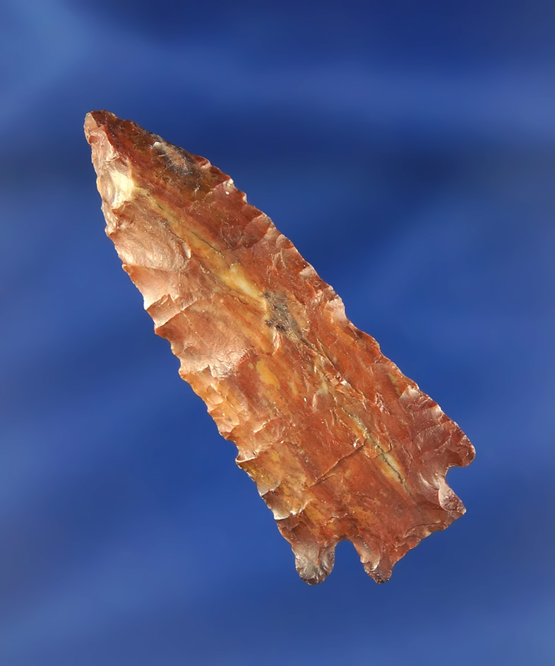 2" Snake River Dart Point made from beautiful multicolored Jasper found near the Columbia River.