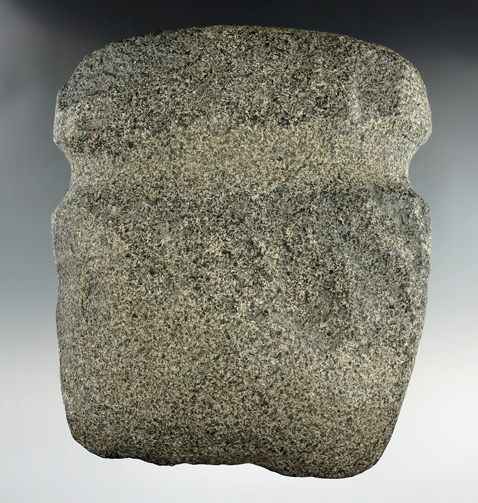 Large and heavy! 7 1/4" full grooved hardstone camp Axe that saw much use in ancient times.