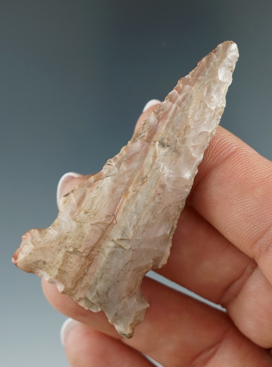 2 1/2" Sidenotch made from Multi-color Flint found in Indiana.
