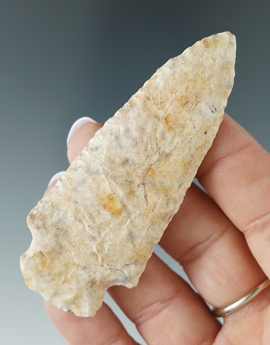 3" Ferry point found in St. Louis Co., Missouri - nice Creek stained finish.