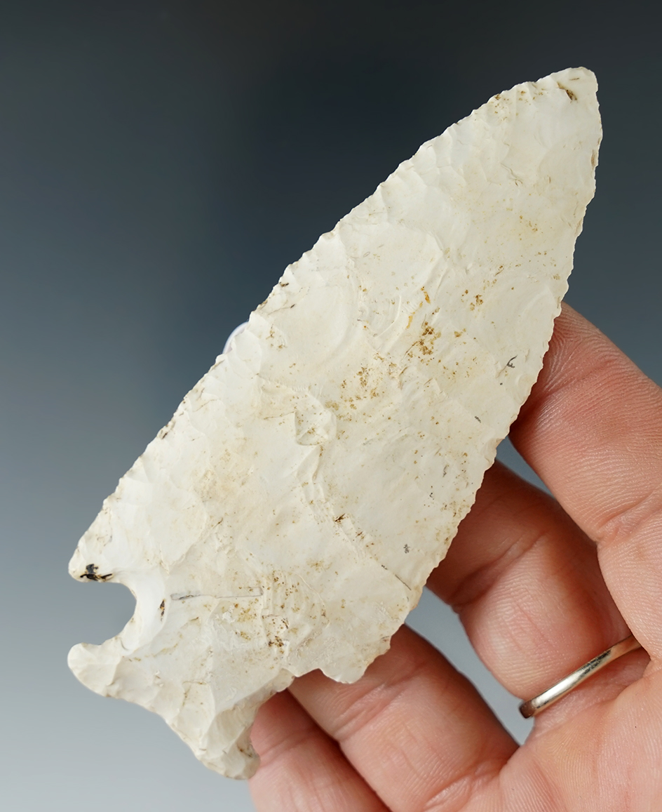 3 3/4" Burlington chert Stilwell found in Illinois.