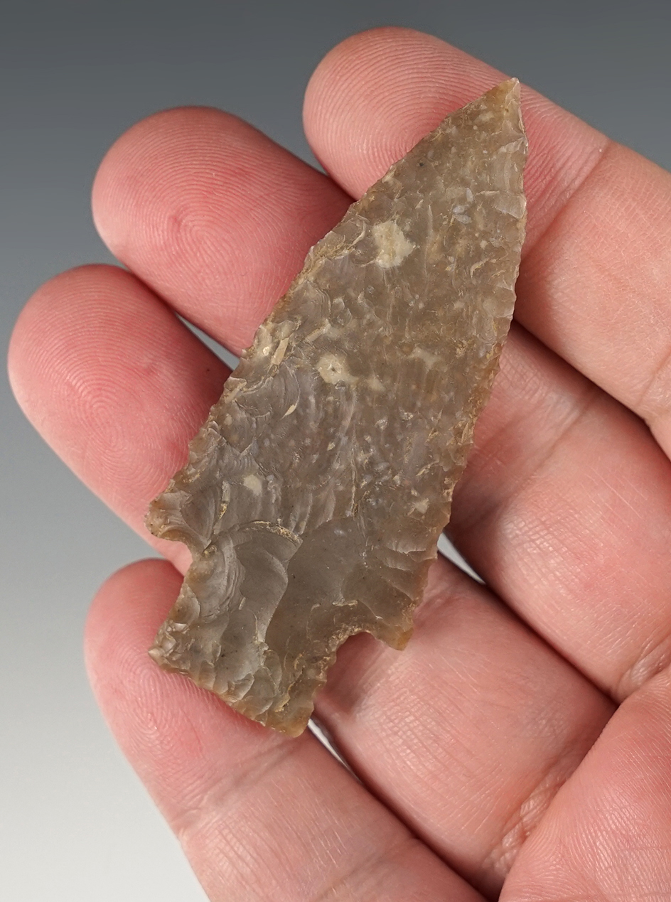 2 5/8" stemmed dart point in  very nice condition found in Texas.