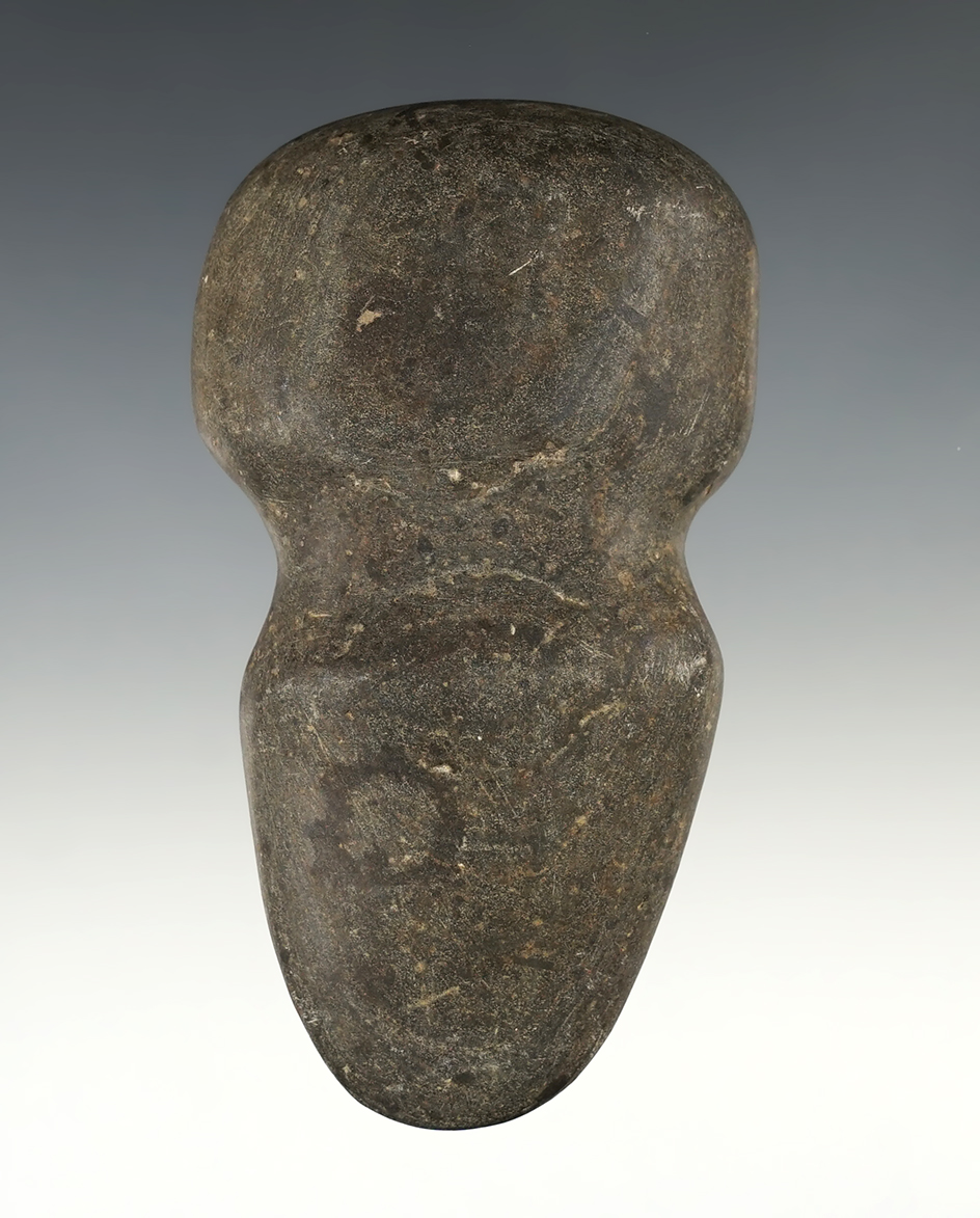 Uniquely styled 4 1/8" Axe made from Slate. Pictured in "Who's Who" #1, pg. 20.