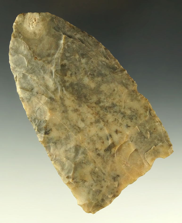 4 3/16" Flint Ridge Flint Blade found in Delaware County Ohio. Ex. Jack Johns, Dr. Jim Mills.