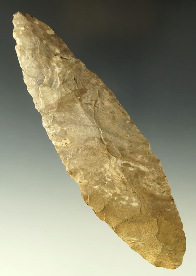5 3/4" Flint Knife found in southern Ohio. Ex. Dr. Jim Mills.