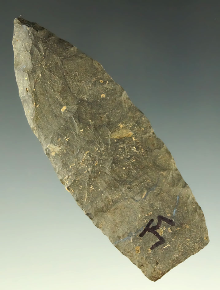 2 15/16" Paleo Lanceolate made from Nellie chert found near the Ohio/Pennsylvania border.