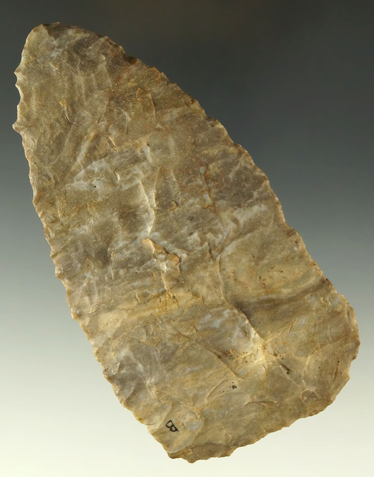 4 5/8" beautiful Upper Mercer Blade found in Delaware County Ohio. Ex. Jack Johns collection.