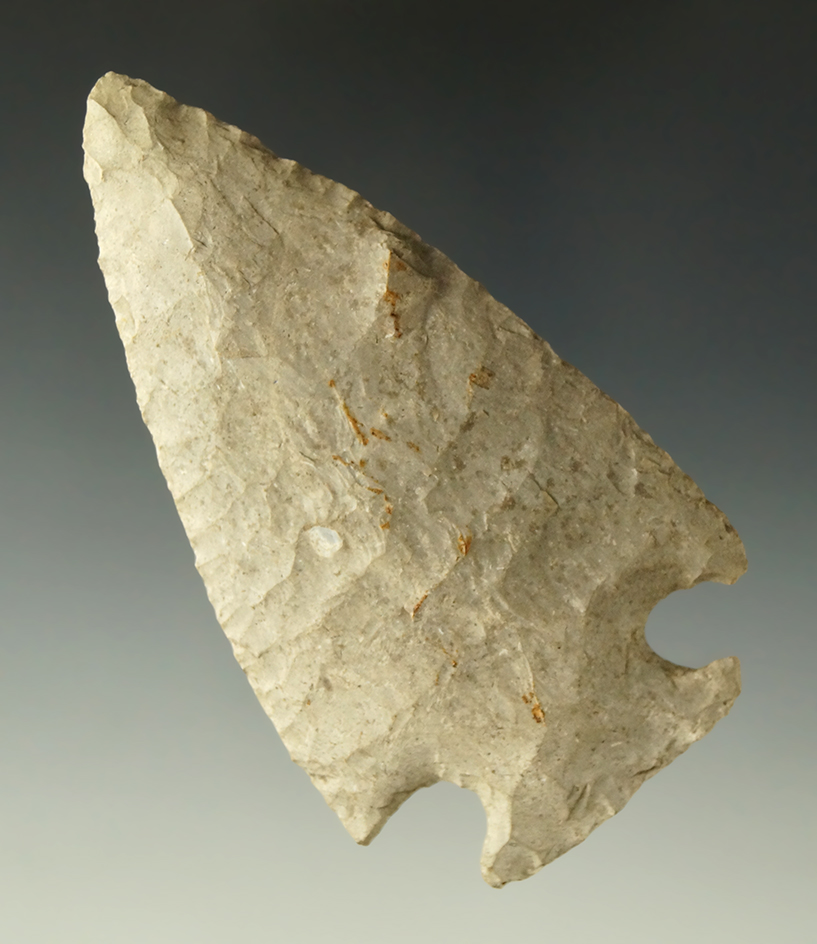 3 5/8" extremely thin Hopewell made from Bayport chert found in Paulding County Ohio.