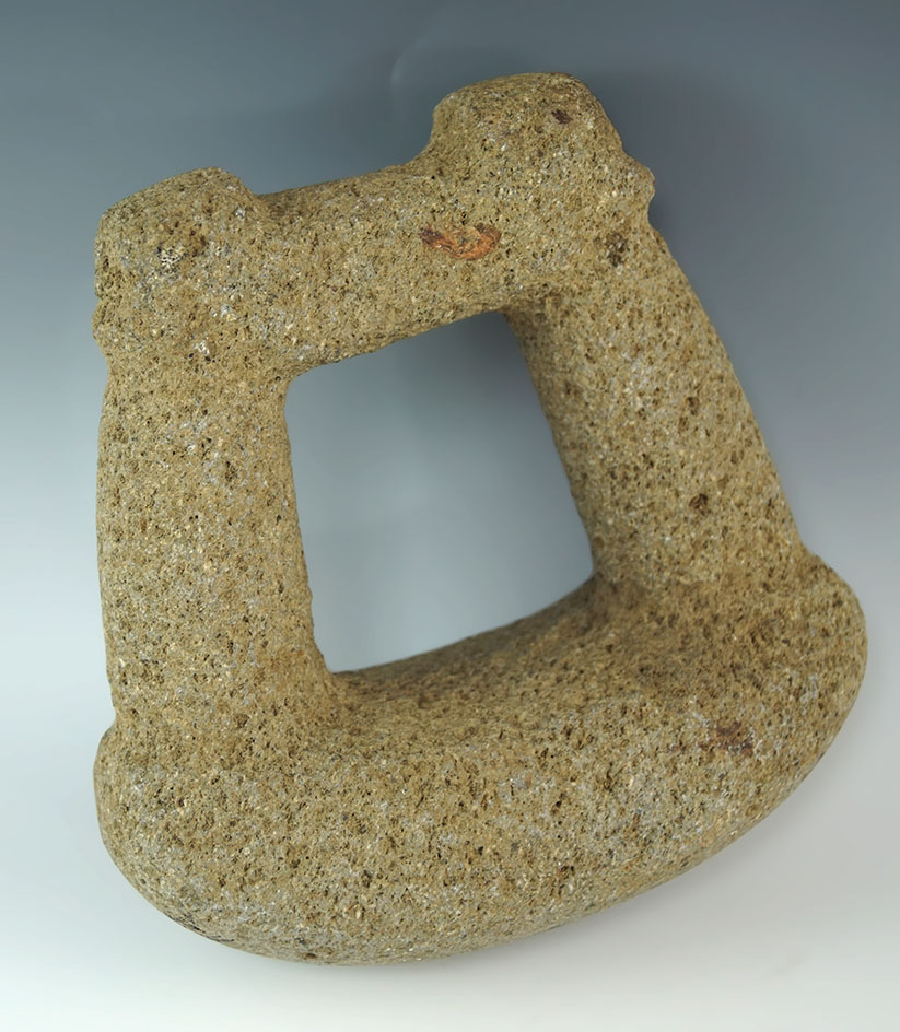 Rare 6 1/8" handled stone mano/grinder - good polish on bottom from ancient use.  Costa Rica.