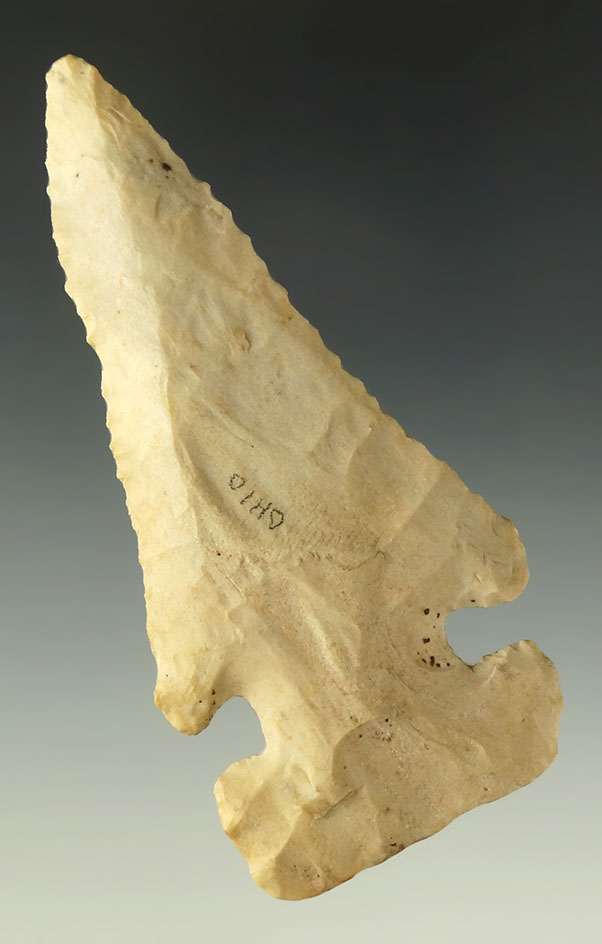 Ex. Perino - Pictured! 3 9/16" nicely beveled Thebes E-Notch - Ohio Ex.  Perino. Ex. Museum!