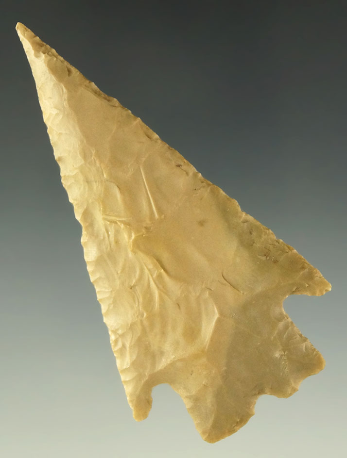 Very thin - needle tip! 2 15/16" Montell - Central Texas. Pictured in the Overstreet 15th edition.