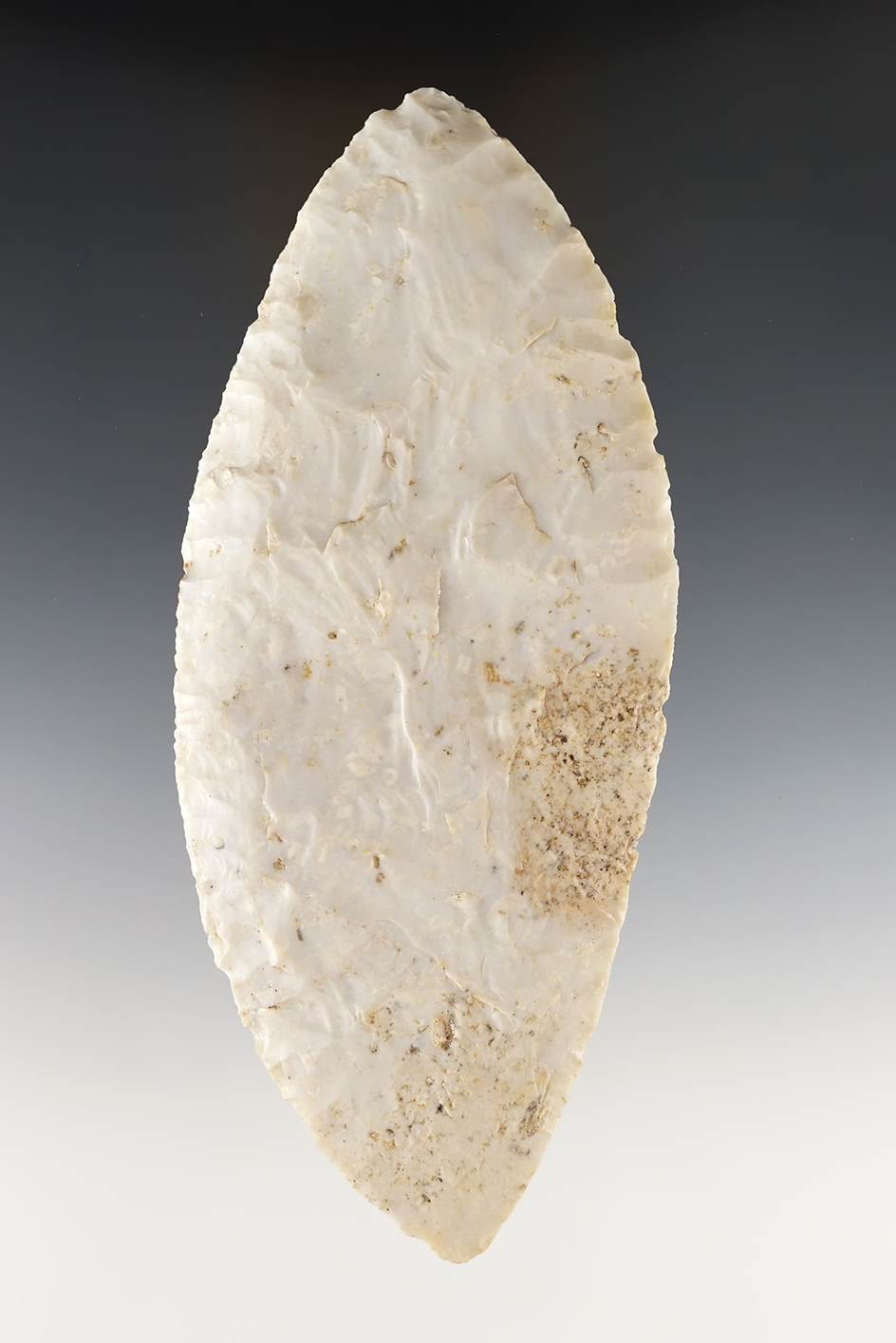 Ex. Museum! Nicely flaked 5 3/4" Adena Blade that is very thin. Ex. David Bogle collection. 