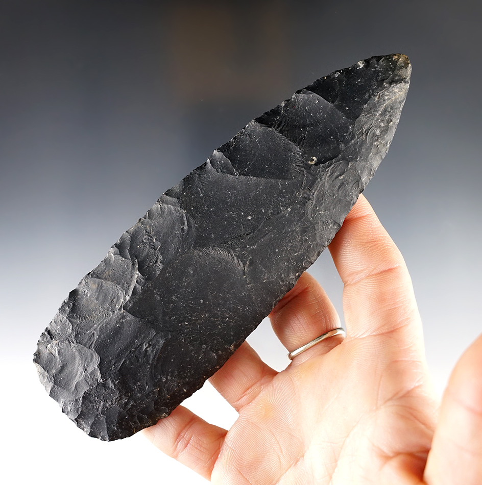 5 15/16" Cache Blade from Coshocton Flint. From the 1898 Holmes County Cache!