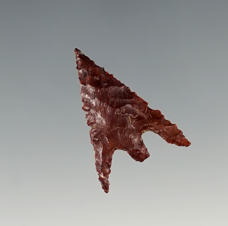 1 1/8" Gunther made from red Jasper. Found in Southern Oregon, Rogue River Region in the 1950's.