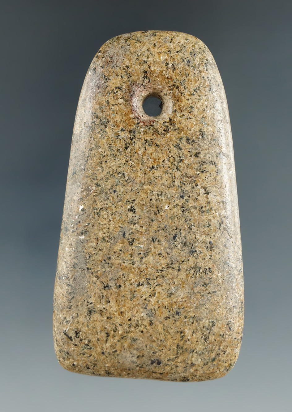 2 7/8" Hardstone Pendant found in Scioto Co., Ohio. Ex. Wertz Collection.