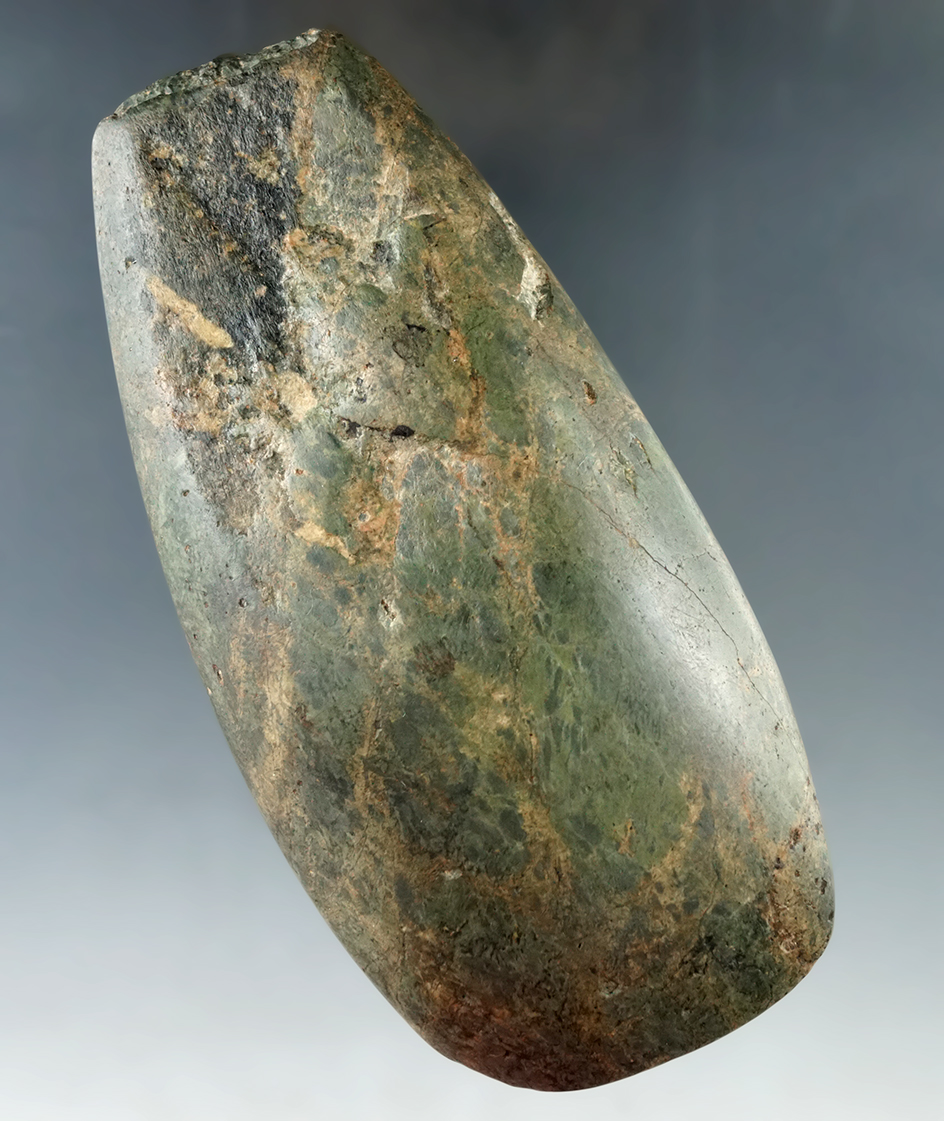 Great material on this 5 1/8" Celt found by R.E. Zimmerman in 1927 in Stark Co., Ohio.