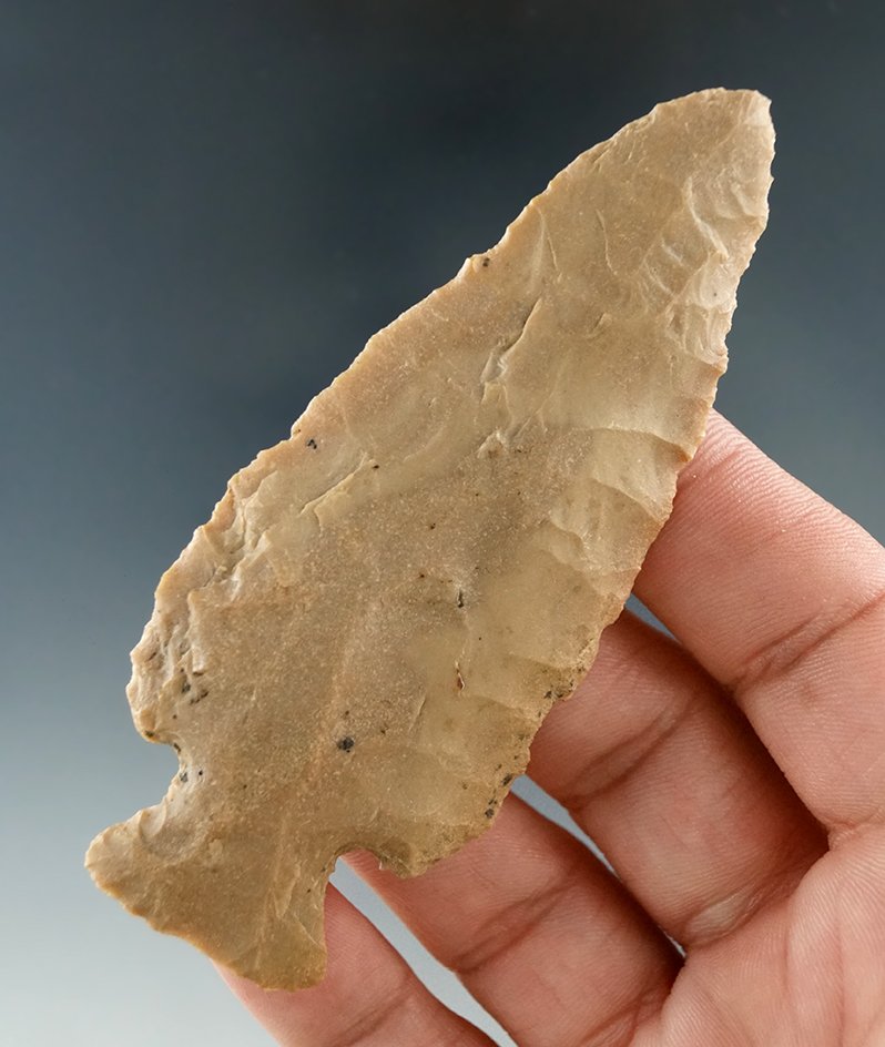 3 9/16" Hopewell Knife made from Carter Cave Flint found in Carter Co., Kentucky.