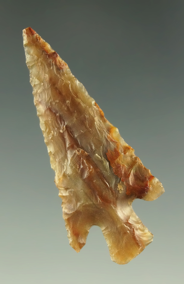 Excellent flaking on this 1 11/16" multi-colored semi-translucent agate Gem - Columbia River.