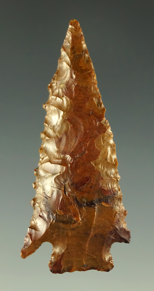 1 11/16" Snake River dart point - beautiful mottled Jasper found near the Columbia River.