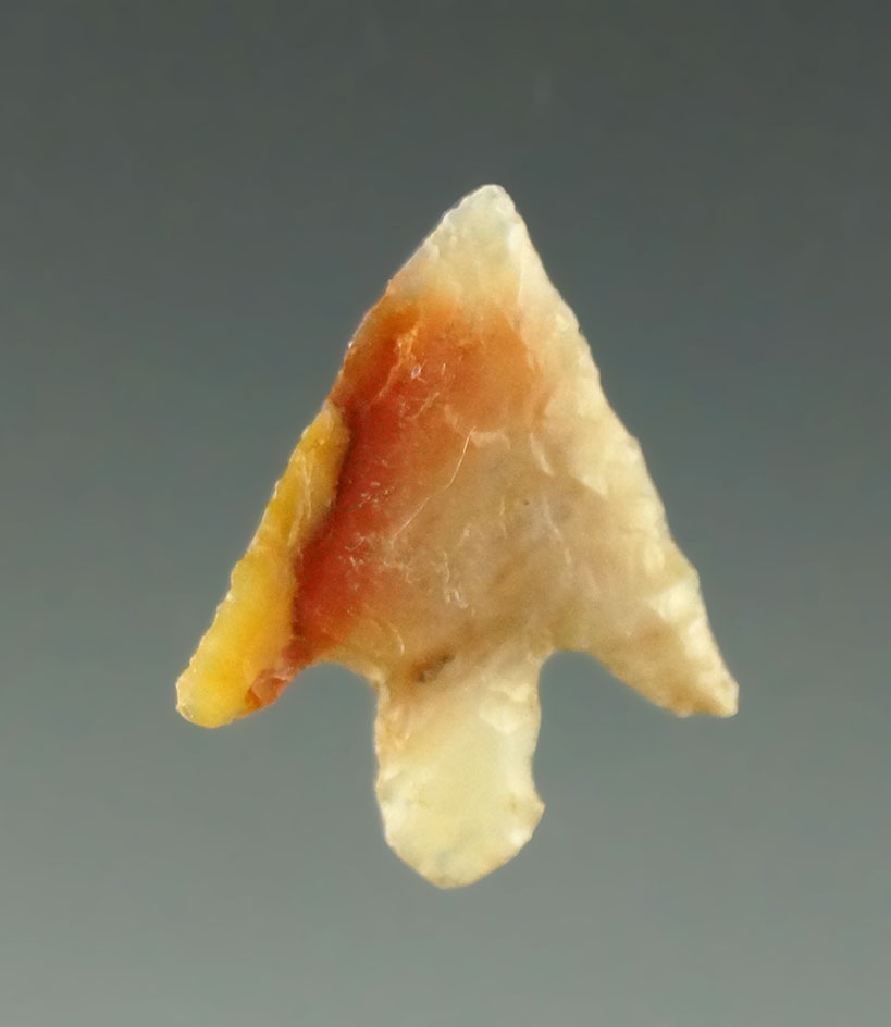 11/16" Columbia River Gempoint made from multicolored agate that is nicely flaked.