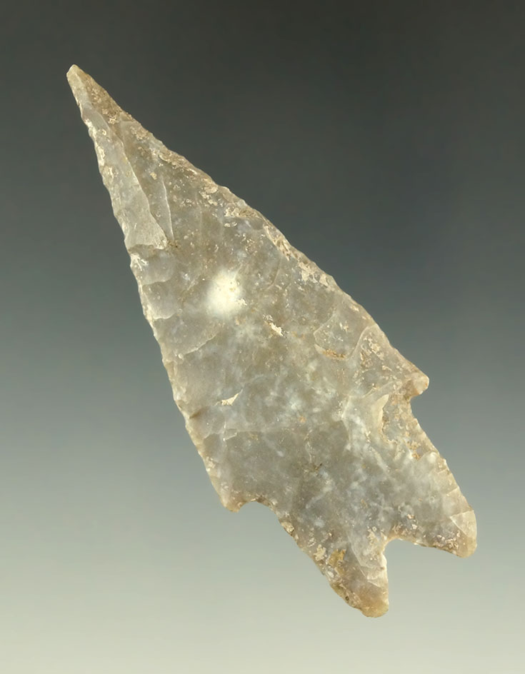 2 15/16" Pedernales point found in Texas that is very nicely styled and well patinated.