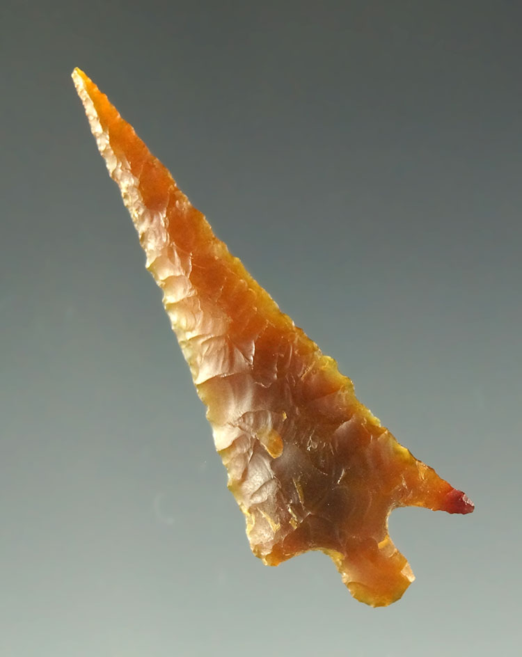 Well styled 1 9/16" Columbia Plateau made from semi-translucent caramel colored chalcedony.