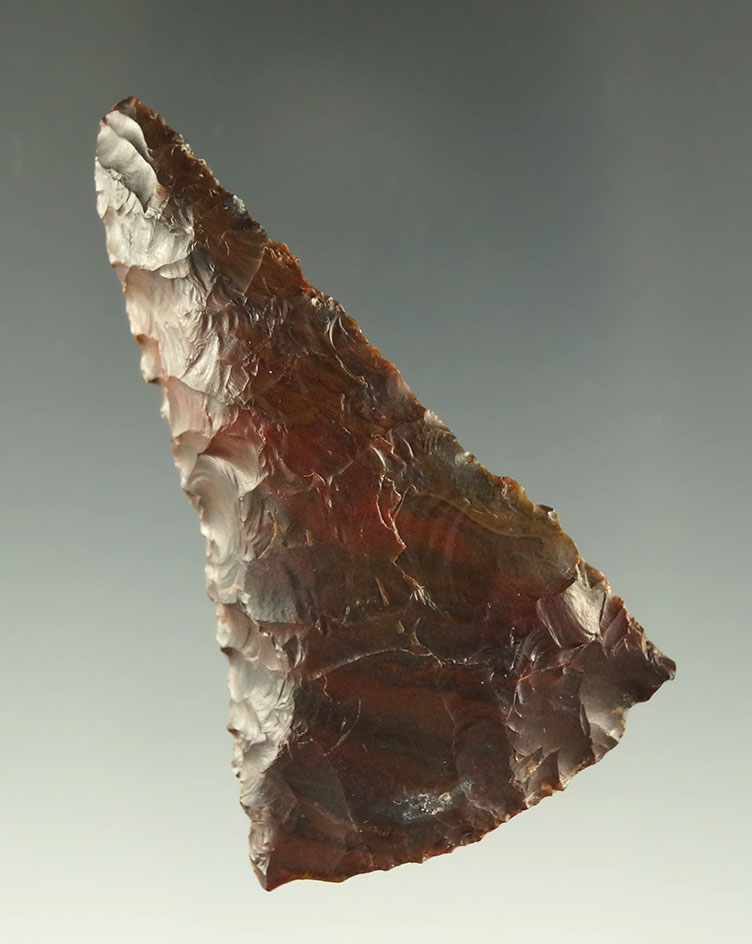 2 1/4" multicolored Jasper Triangular Knife found near the Columbia River.