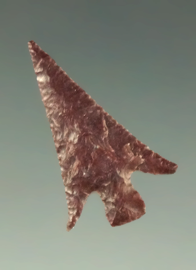 Delicately made and perfectly flaked 7/8" Columbia Plateau found near the Columbia River.