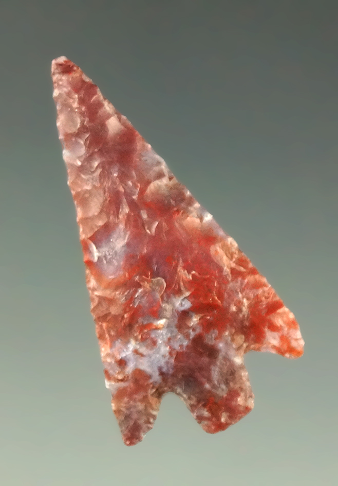 Very colorful 1 3/16" Wallula Gap found near the Columbia River.