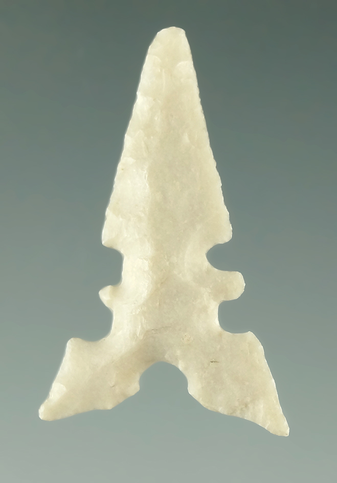 1 1/16" Toyah point found in Texas. Ex. Charlie Shewey collection. Ex. Museum.