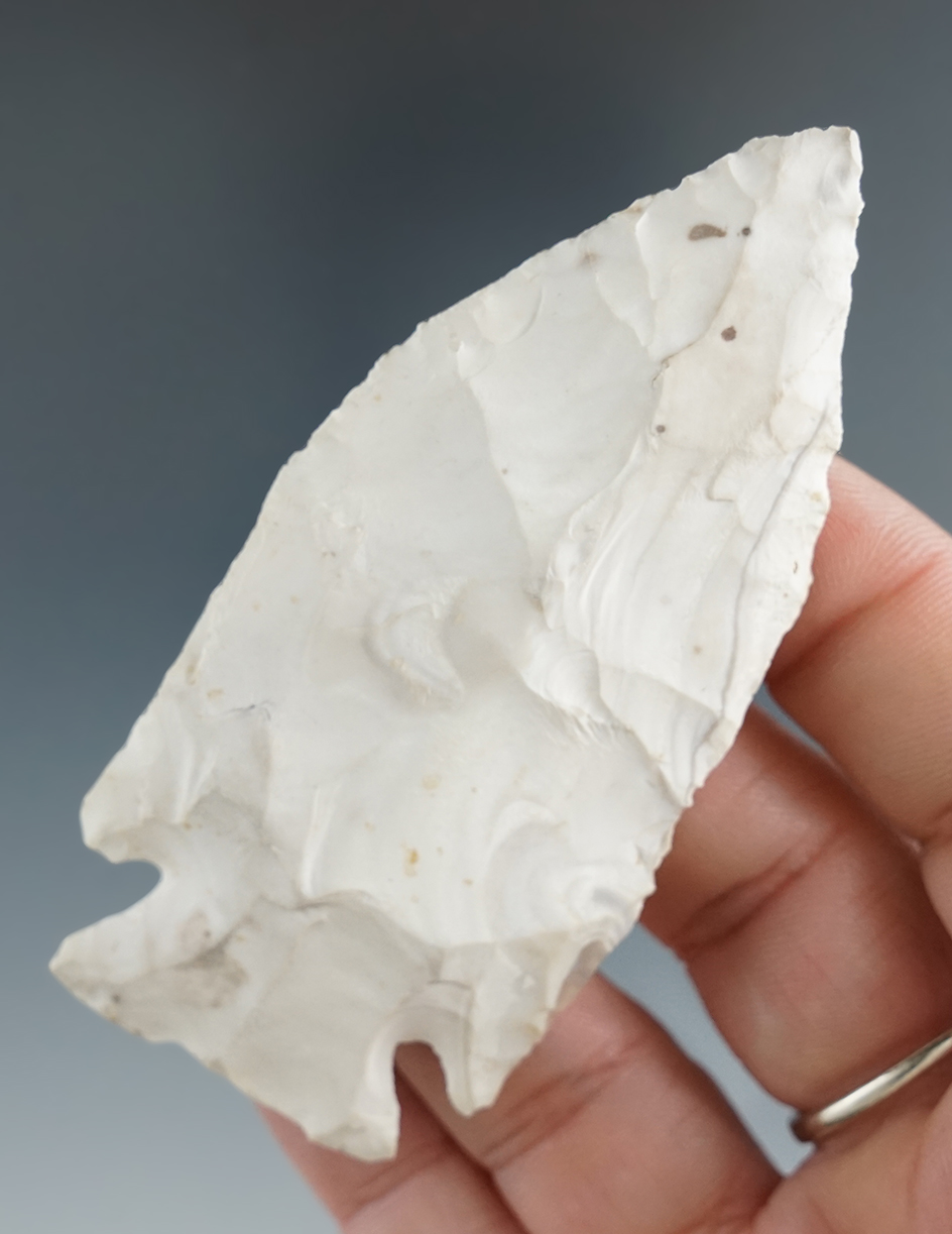 3 1/4" Cornernotch Burlington chert Knife found in Missouri.