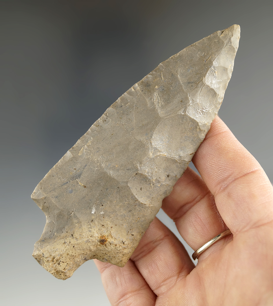 4 1/4" Knife made from Hornstone found in Kentucky.