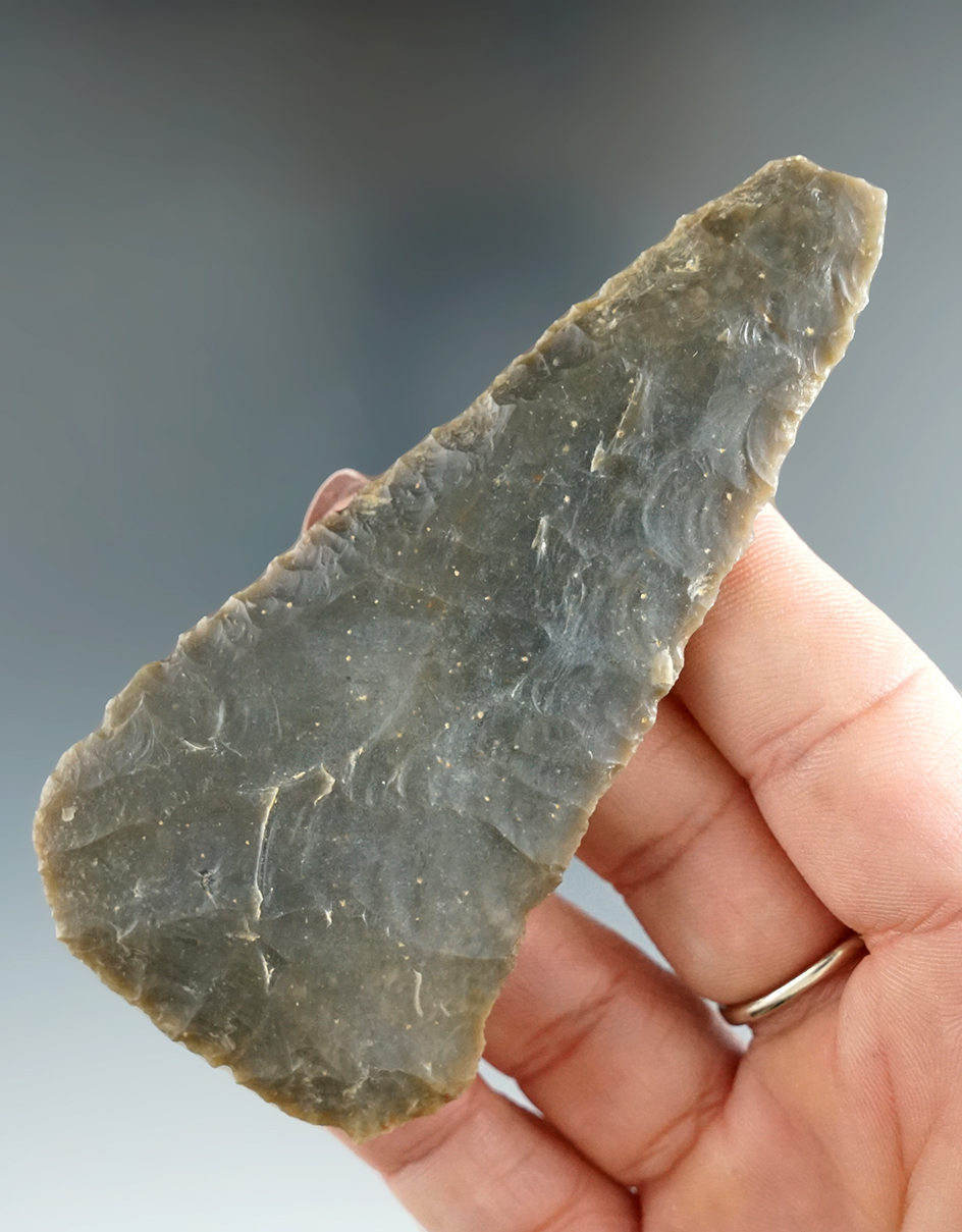 3 3/4" Stanfield Knife with excellent flaking found in Fayette Co., Indiana.