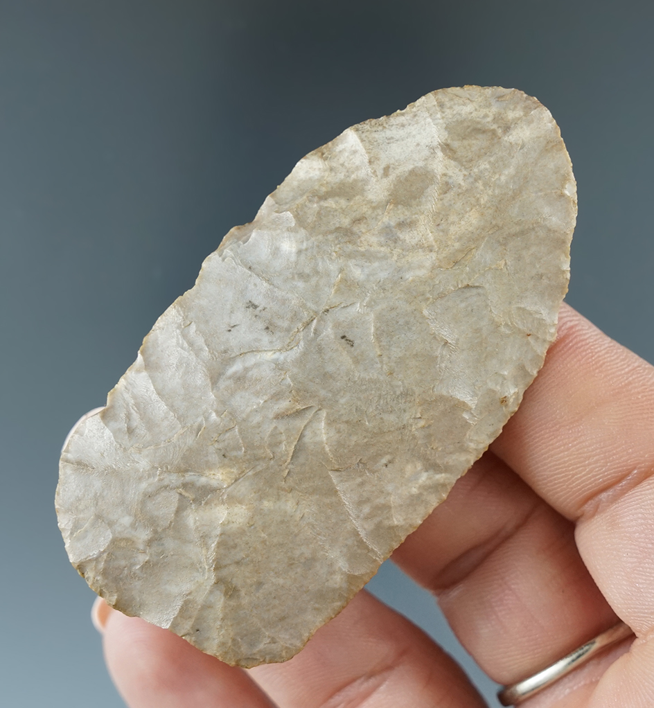 2 11/16" Paleo Knife made from Fort Payne chert found in Kentucky.  Rogers COA.