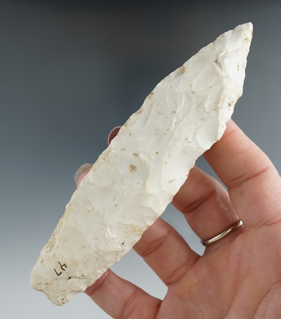 5" Burlington chert Nebo Hill found in Illinois.