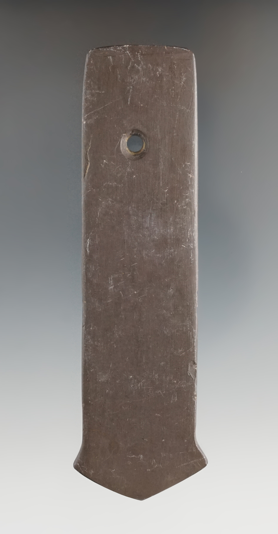 4 11/16" Anchor Pendant made from red slate found in Lorrain Co., Ohio. Ex. Jerri Wall.