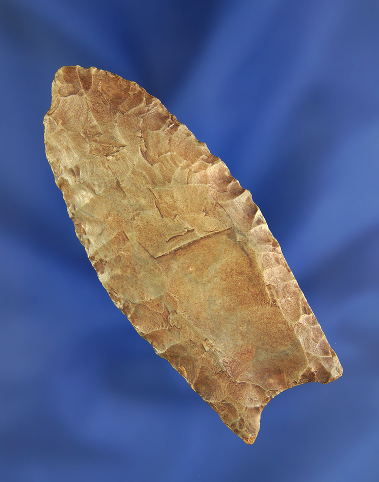 Heavily patinated 2 7/8" fluted Paleo Clovis found in Scioto Co.,  Ohio.