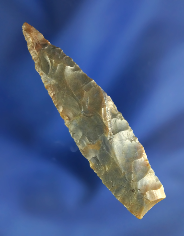 Rare style 2 7/16" Miniature Lance made from Flint Ridge Flint found in Crawford Co.,  Ohio.