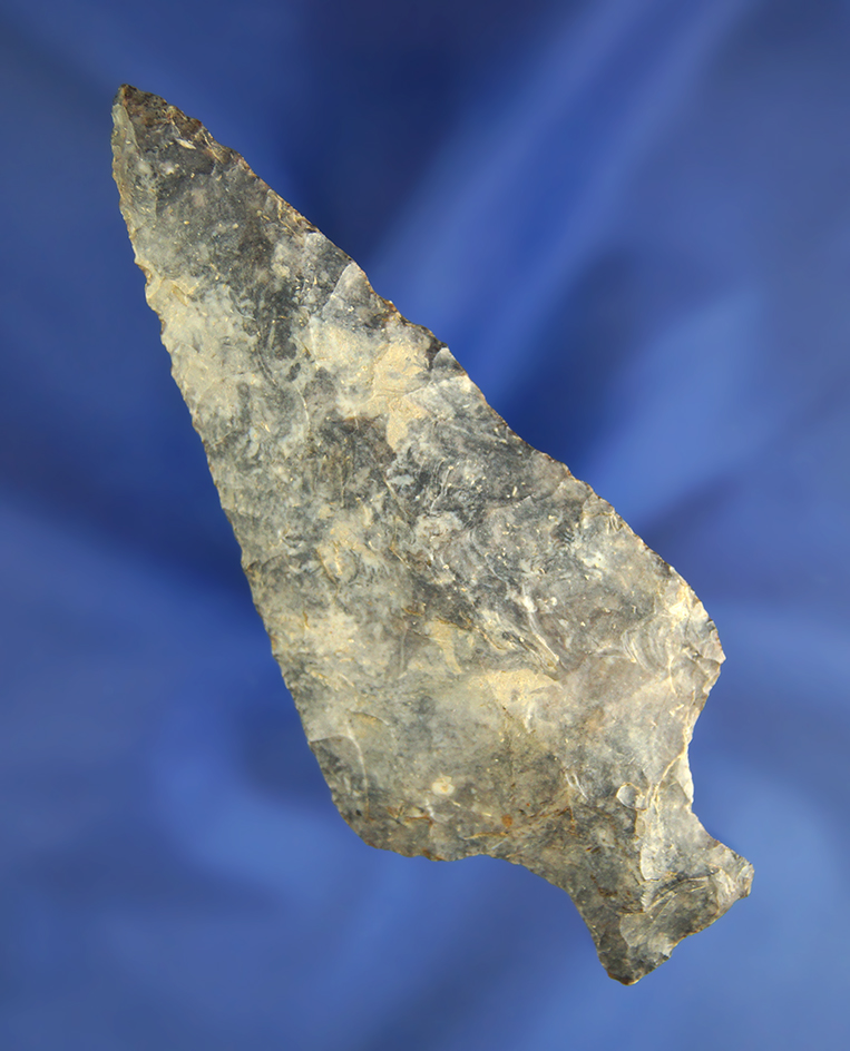4" Ashtabula made from beautifully mottled Coshocton Flint found near Akron, Summit Co.,  OH