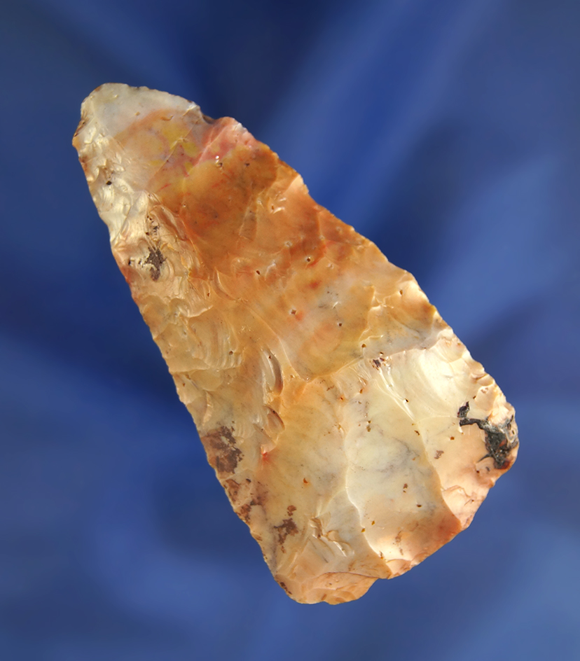2 7/8" Archaic Knife made from very colorful high quality Flint Ridge Flint found in Ohio.
