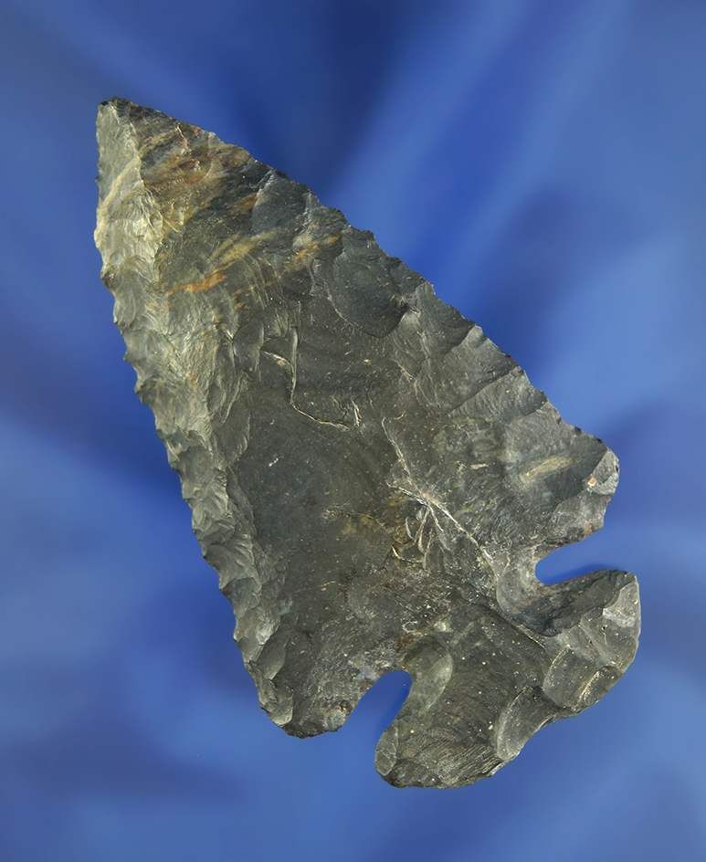 3 3/8" Notched Base Beveled Dovetail found in Licking Co.,  Ohio with a restored base.