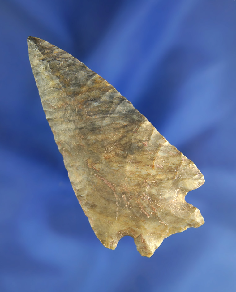3" Cornernotch in very nice condition made from very attractive Upper Mercer Flint - Ohio.