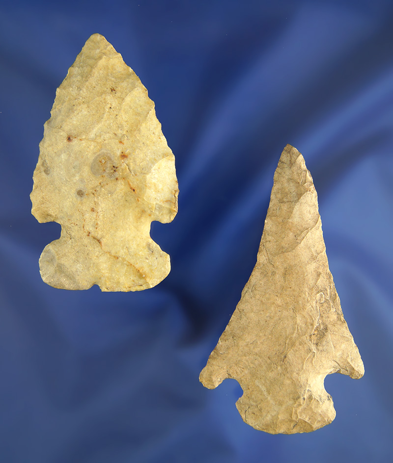 Pair of Ohio arrowheads, largest is 3".