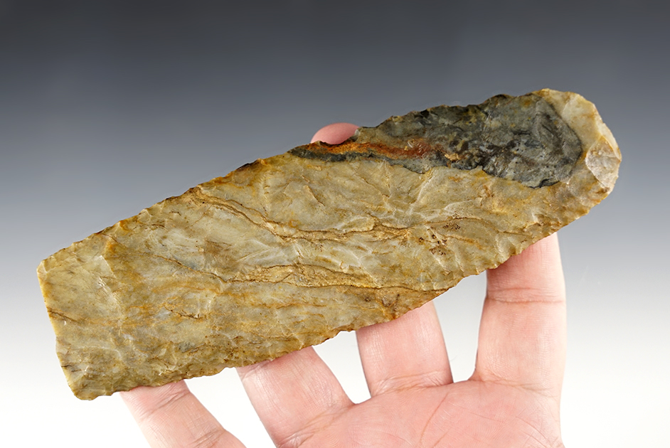 Massive 6 1/4" Ohio Knife. The tip was broken in ancient times but still displays well.