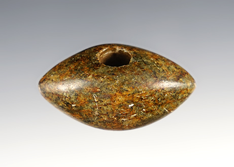 Superb! 2 1/4" Pick Bannerstone - well polished Chlorite. Clark Co., Ohio. Meadows COA.