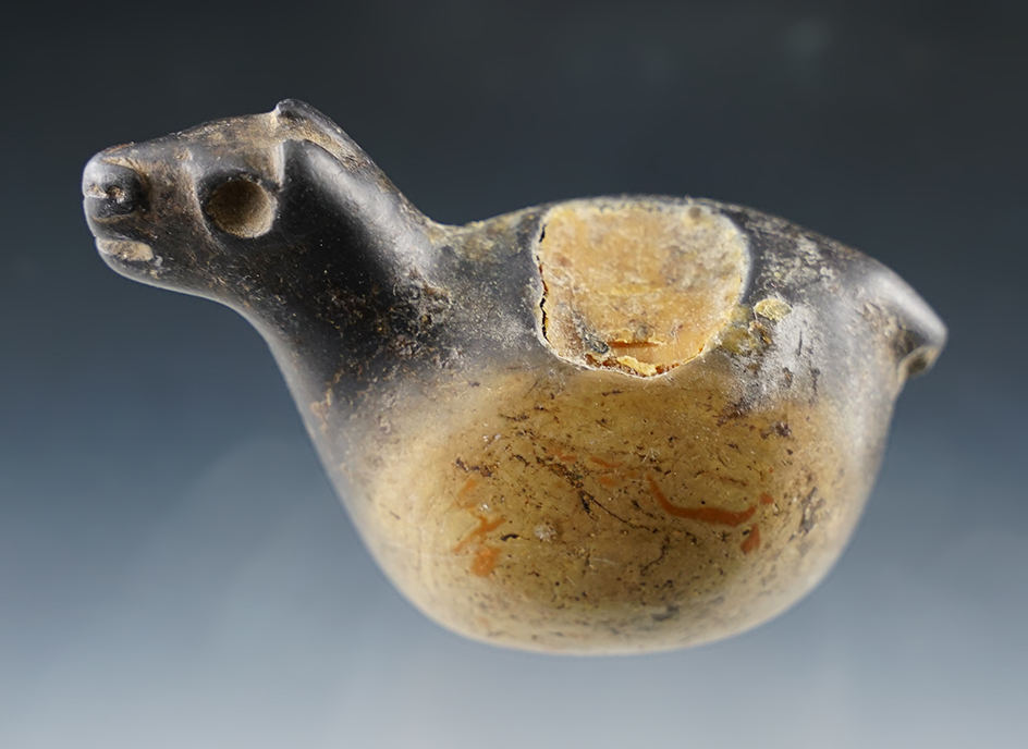 2 5/8" Llama Canopa with original offering still intact. Found in Peru.