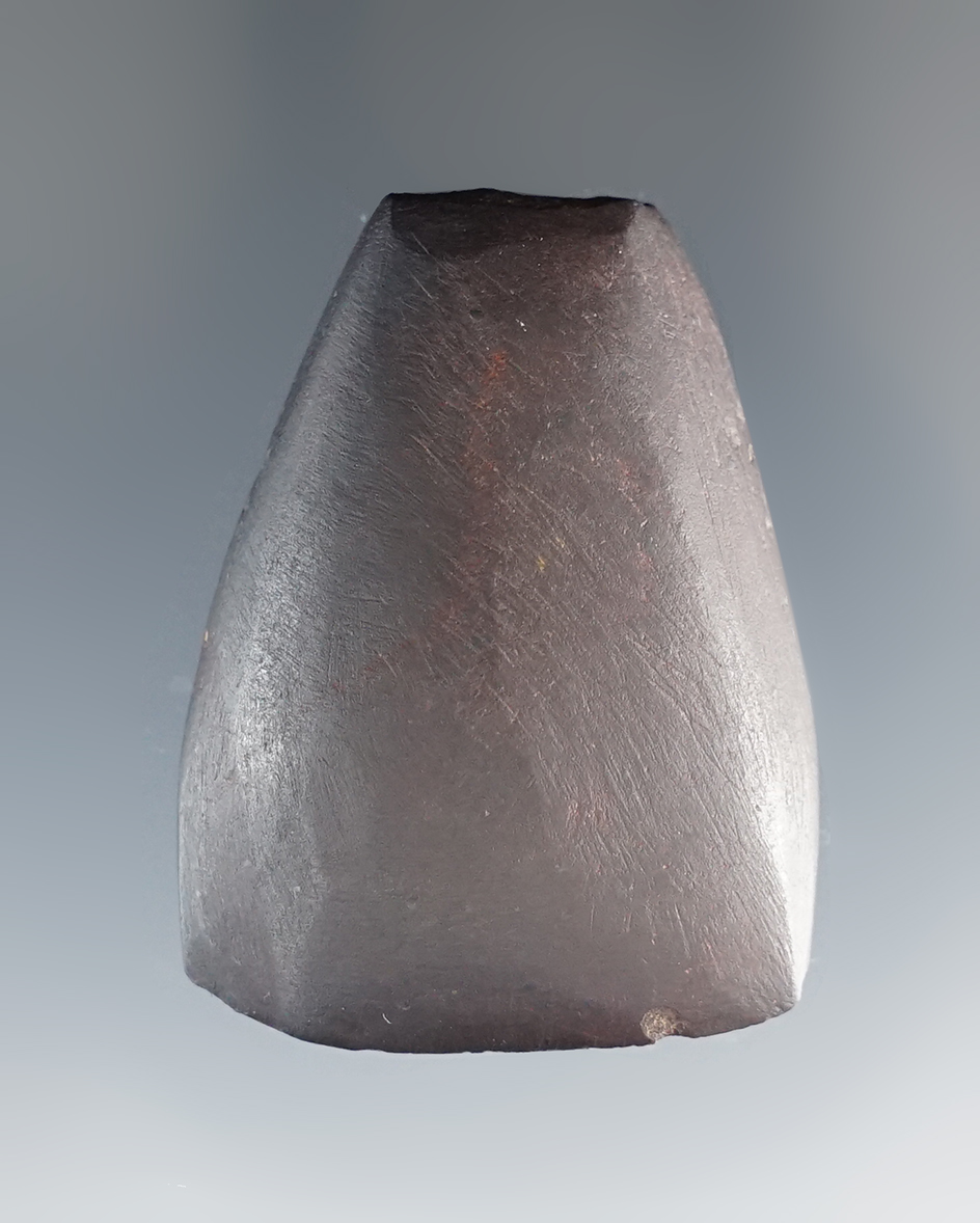 Great style on this miniature 1 5/8" Hematite Adze found in Ohio.