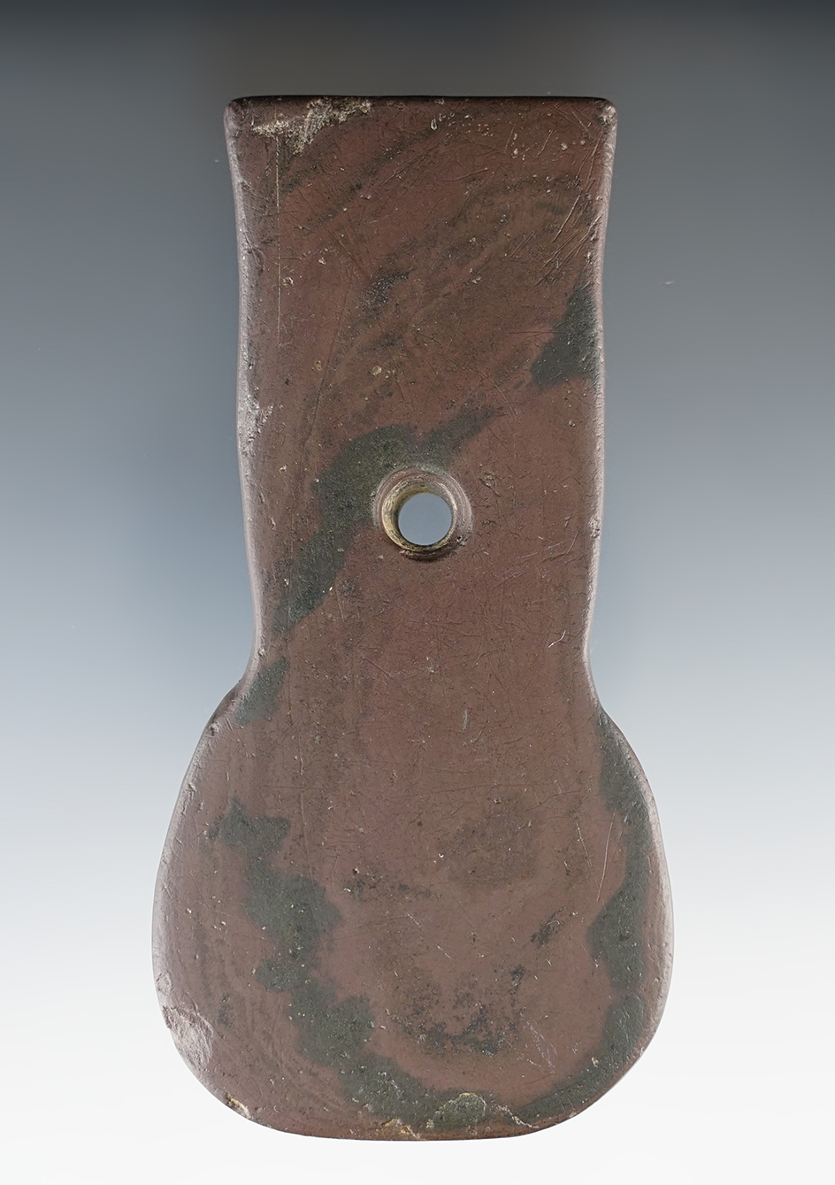 4 1/4" Keyhole Pendant made from Red Banded Slate.