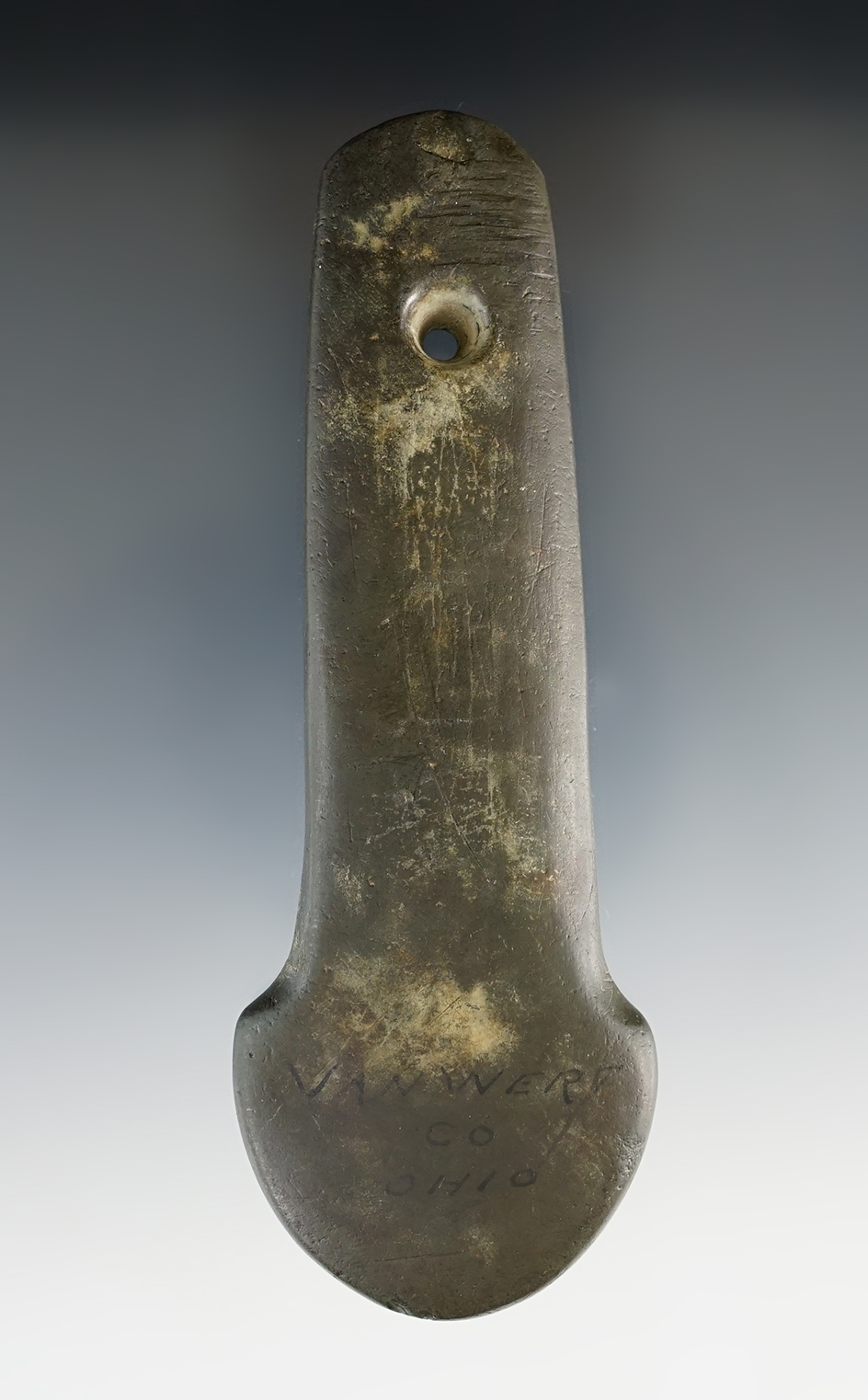 4 3/4" Slate Anchor Pendant from the old Payne Collection. Ohio. Ex. Meuser.