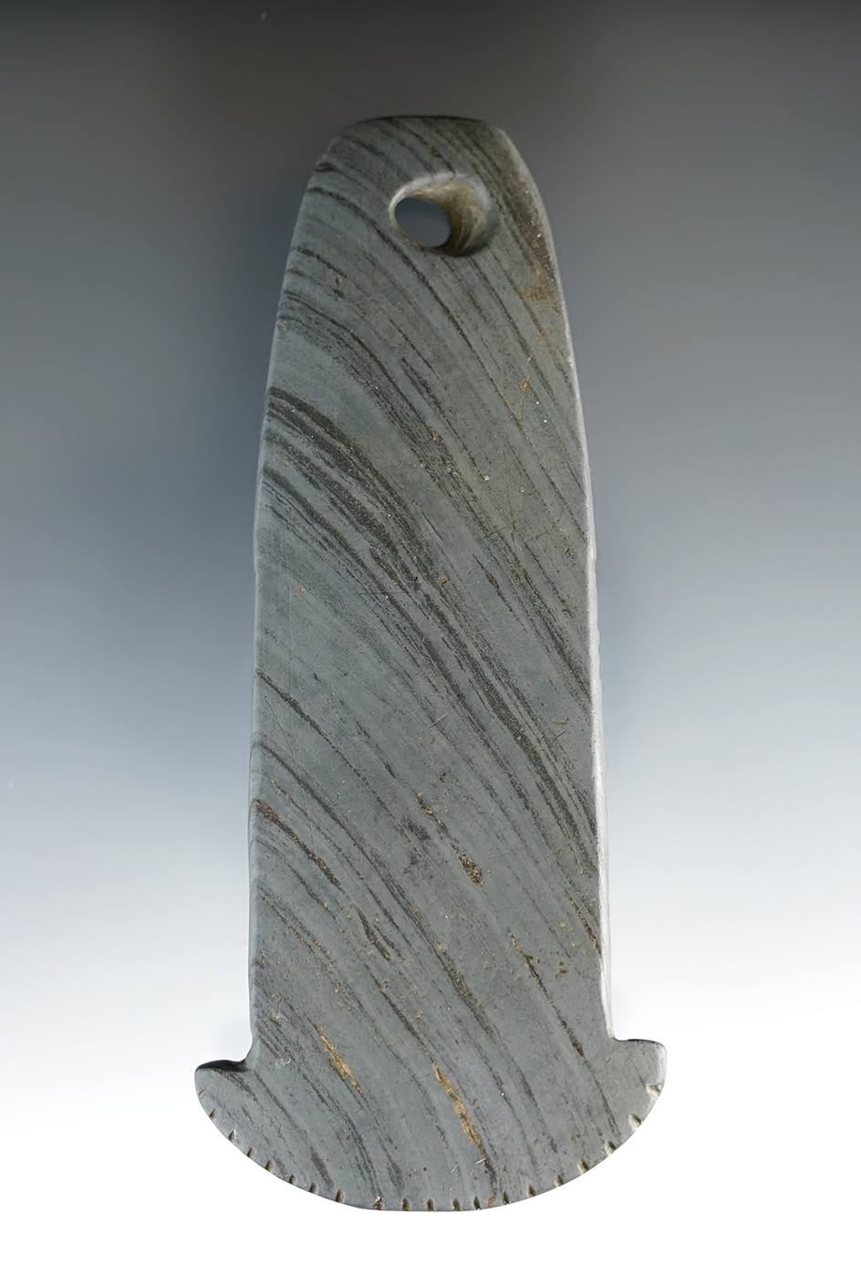 4 1/8" Anchor Pendant found in Ohio made from Banded Glacial Slate.